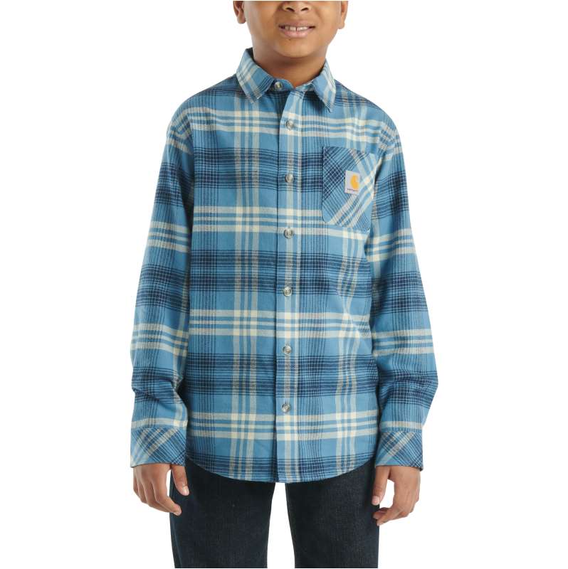 Carhartt  Thundercloud Boys' Long-Sleeve Flannel Button-Front Shirt (Child/Youth)