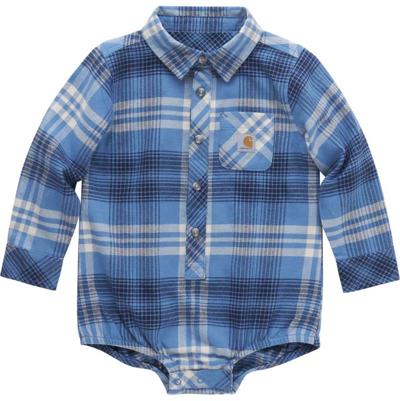 Carhartt  Thundercloud Boys' Long-Sleeve Flannel Bodysuit (Infant)