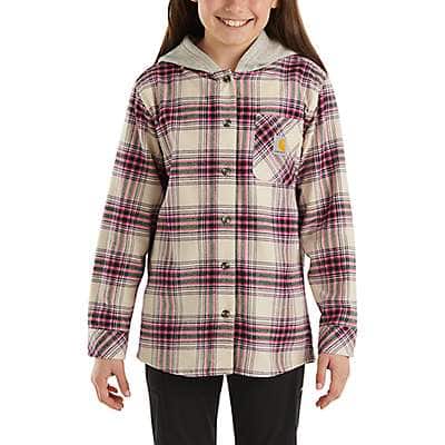 Carhartt Youth girl,child girl Malt Girls' Long-Sleeve Pocket Flannel Shirt (Child/Youth)