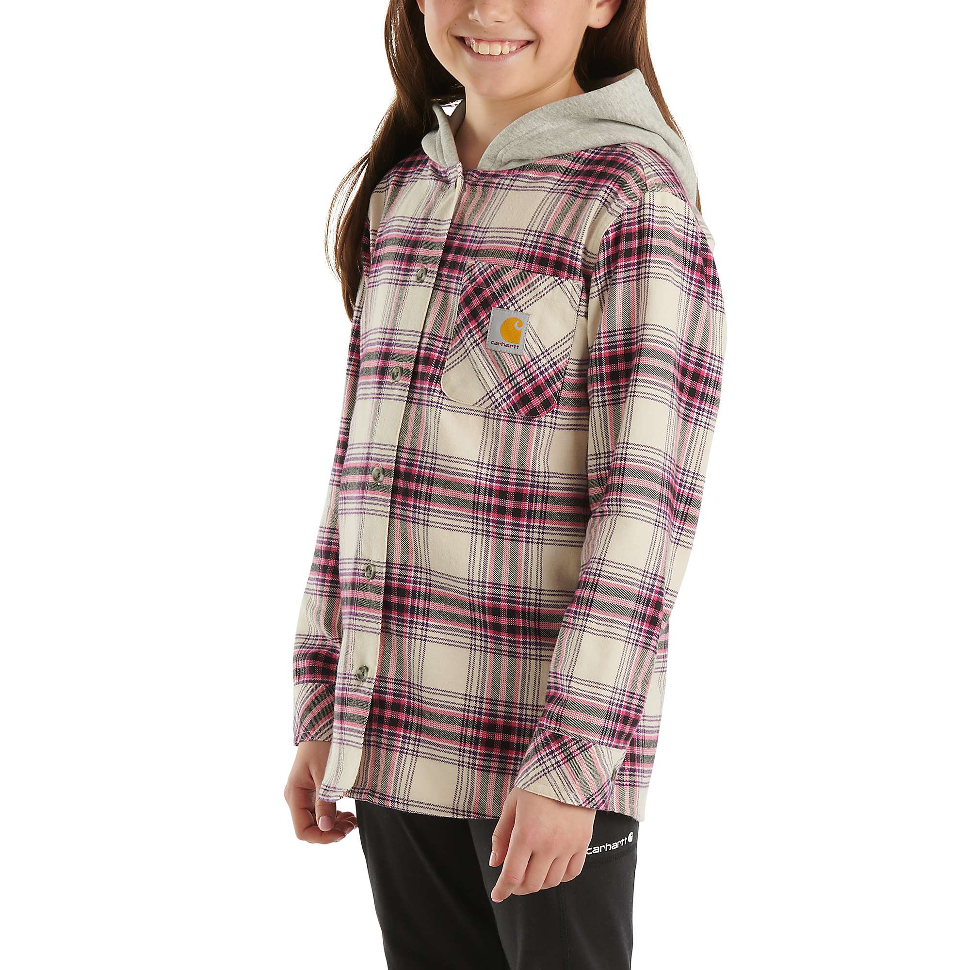 Girls' Long-Sleeve Pocket Flannel Shirt (Child/Youth)