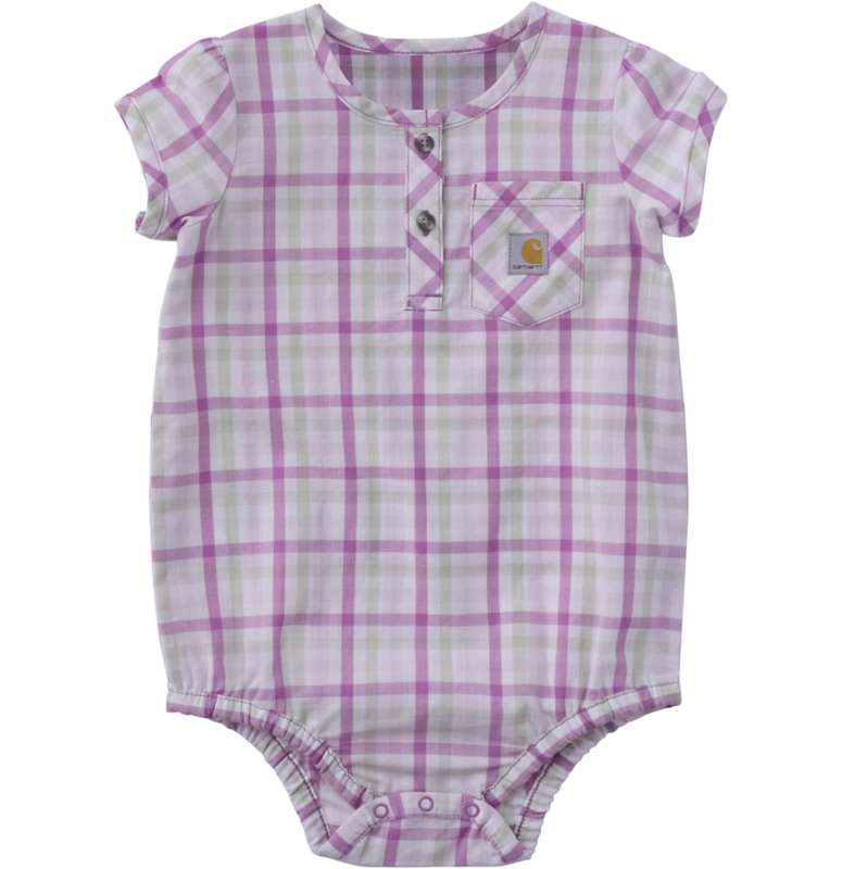 Carhartt  Thistle Girls' Short Sleeve Plaid Bodysuit (Baby)