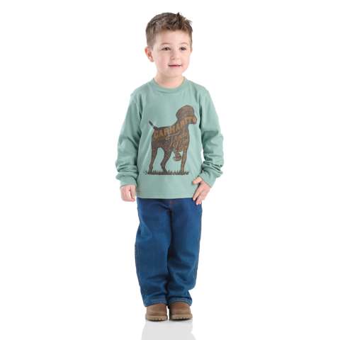 Детские брюки Carhartt Boys' 2-Piece Long Sleeve Dog T-Shirt & Denim Pant Set (Toddler)