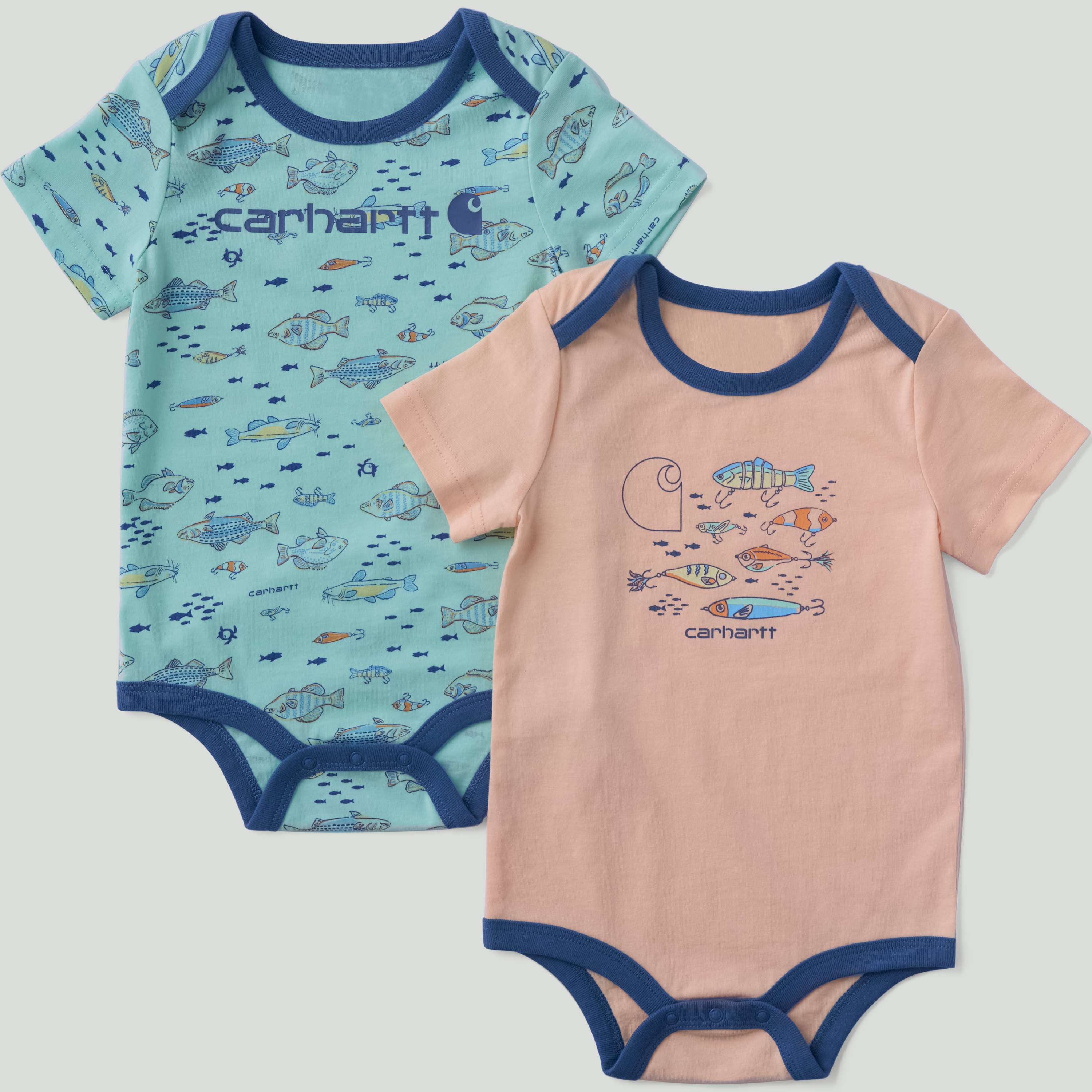 Carhartt Boys' 2-Piece Short Sleeve Fish Bodysuit Set (Baby)