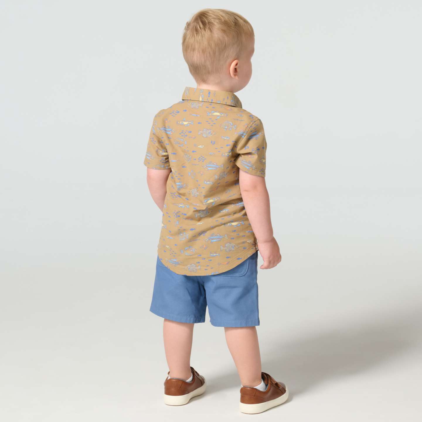 Комплект Carhartt 2-Piece Short Sleeve Printed Shirt & Canvas Short Set для мальчиков-малышей, цвет: Меланжевый — фото 2