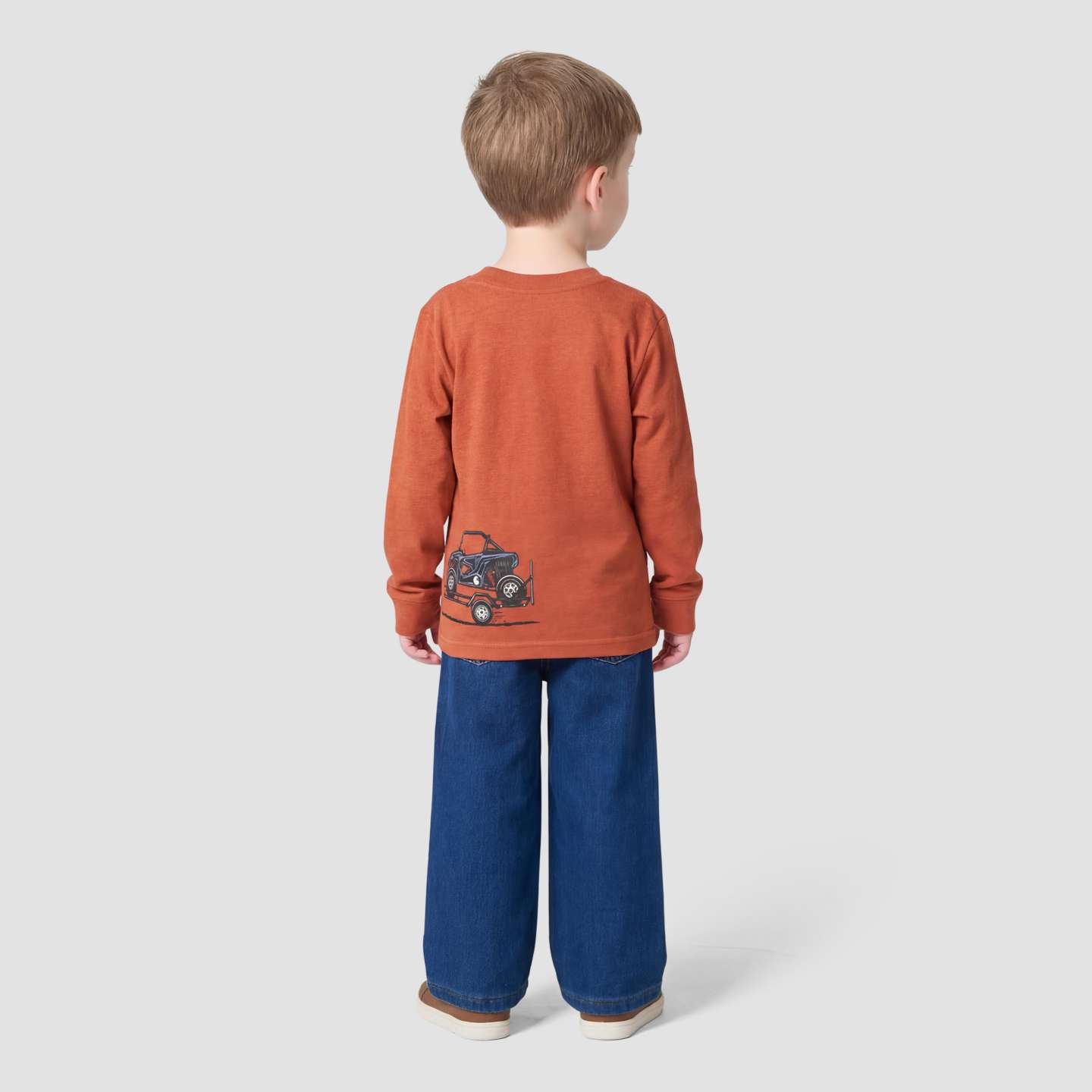 Комплект Carhartt 2-Piece Long Sleeve Graphic T-Shirt & Denim Pant Set для мальчиков-малышей, цвет: Джинсовая средняя варка — фото 3