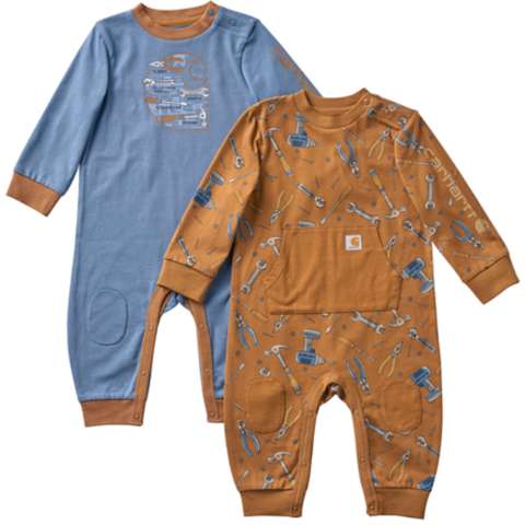 Детские комбинезоны Carhartt Boys' 2-Piece Long Sleeve Tool Coveralls Set (Baby)
