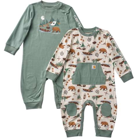 Детские куртки Carhartt Girls' 2-Piece Long Sleeve Outdoor Coverall Set (Baby)