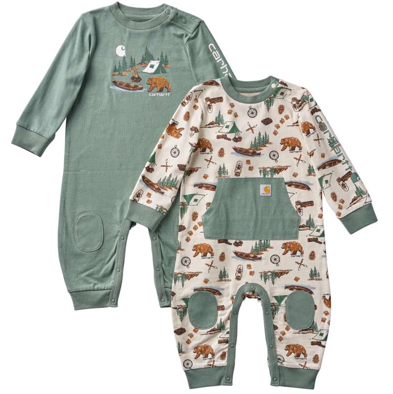 Carhartt  Chalk Girls' 2-Piece Long Sleeve Outdoor Coverall Set (Baby)