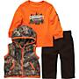 Additional thumbnail 1 of Boys' 3-Piece Long Sleeve Graphic Tee, Fleece Hooded Vest & Canvas Work Pant Set
