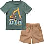Additional thumbnail 1 of Boys' Short-Sleeve Dig T-Shirt & Canvas Shorts Set