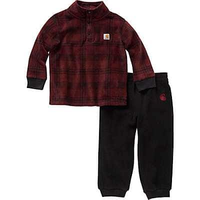 Carhartt Infant boy Black Boys' Long-Sleeve Fleece Sweatshirt and Fleece Sweat Pants 2-Piece (Infant)