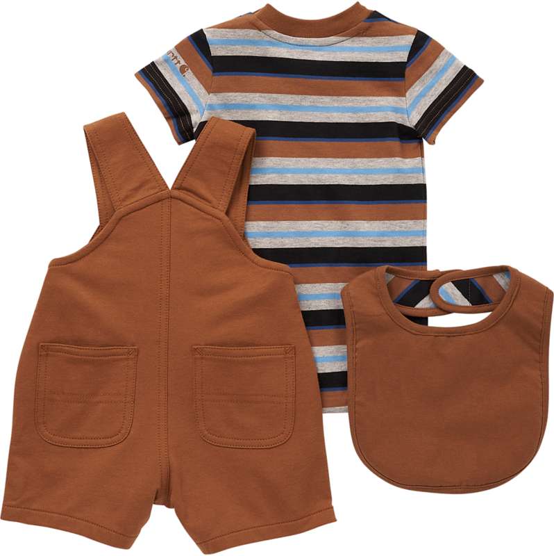 Boys' Stripe Bodysuit, FT Coverall & Bib Set Daily Deals Carhartt