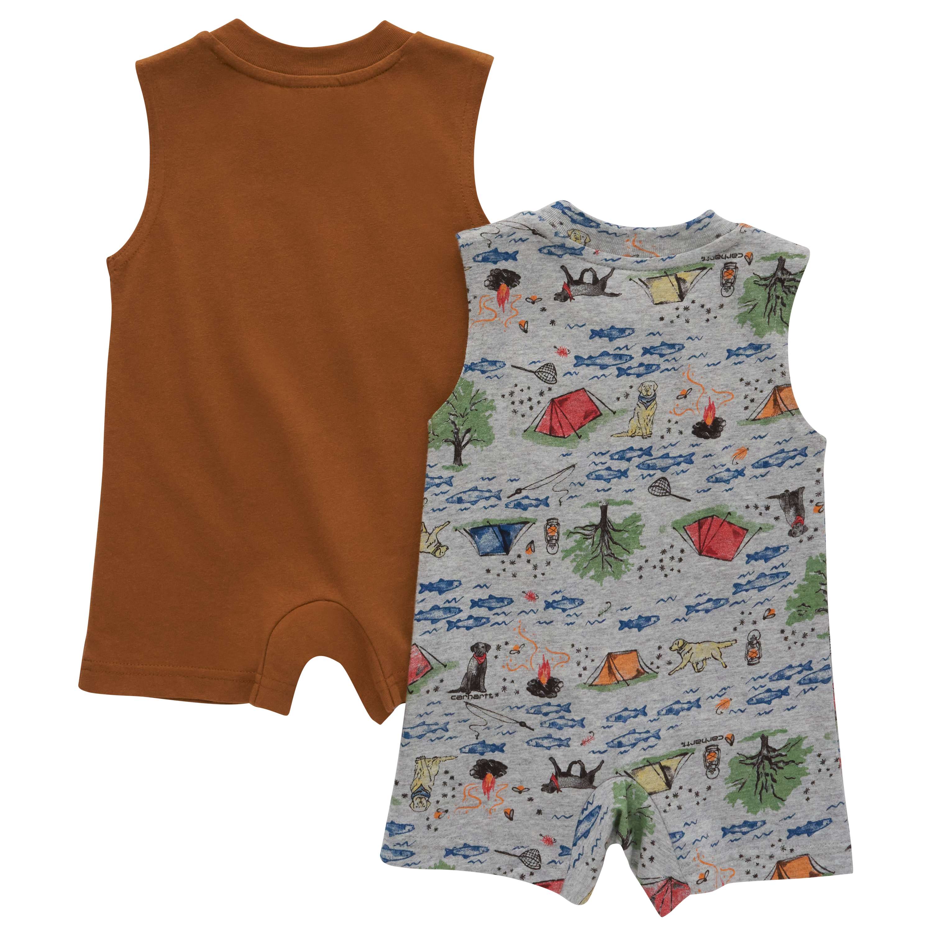 Boys' Two-Piece Sleeveless Romper Set (Infant)