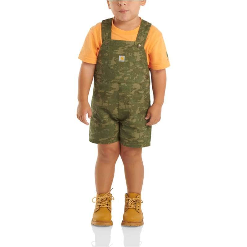 Carhartt  Pale Olive Green Boys' Two-Piece Short-Sleeve T-Shirt & Printed Canvas Shortall Set (Toddler)