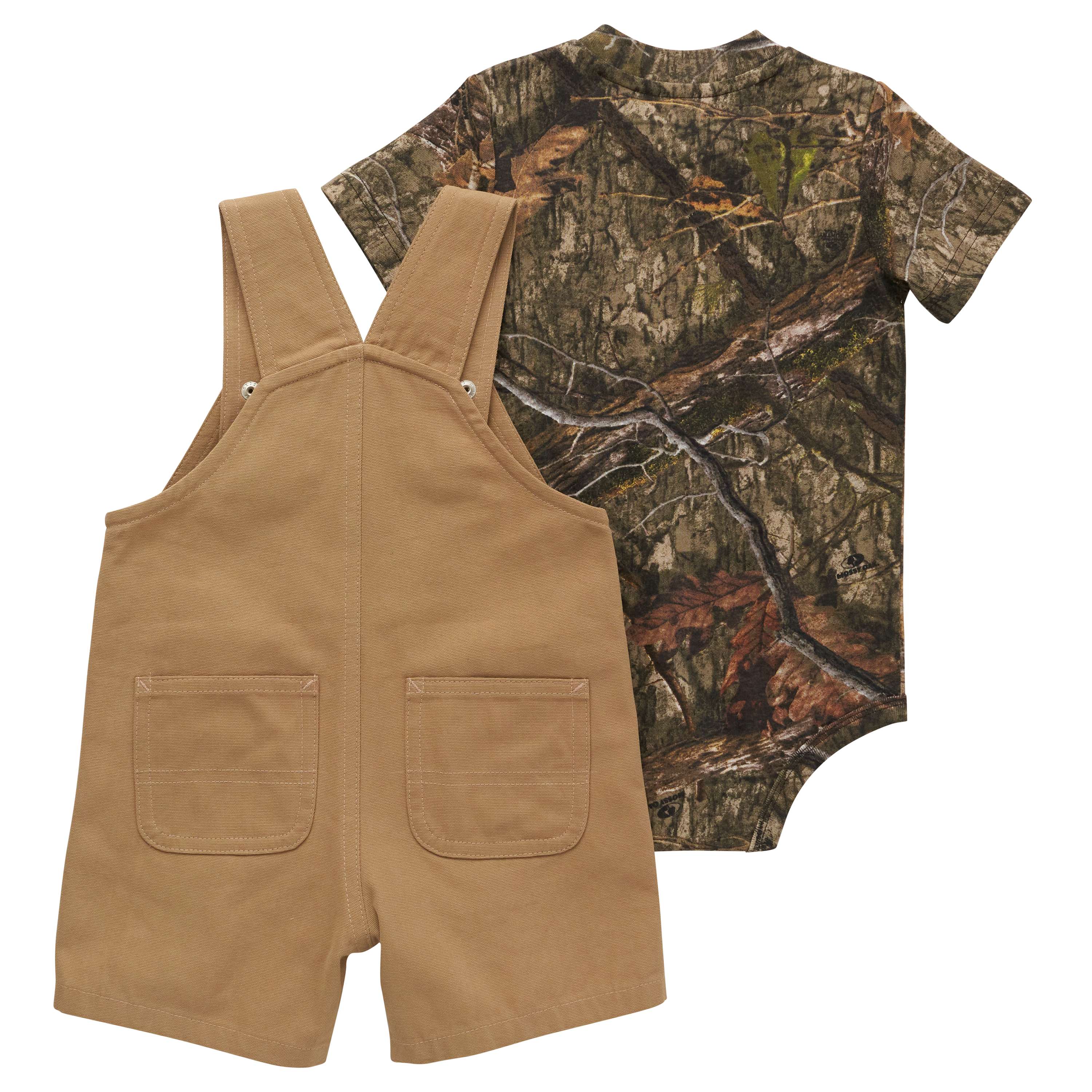 Boys' Two-Piece Short-Sleeve Bodysuit & Canvas Shortall Set (Infant)