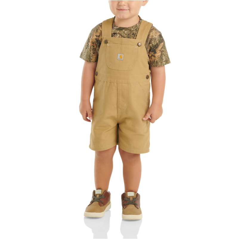 Carhartt  Mossy Oak Country DNA Boys' Two-Piece Short-Sleeve T-Shirt & Canvas Shortall Set (Toddler)