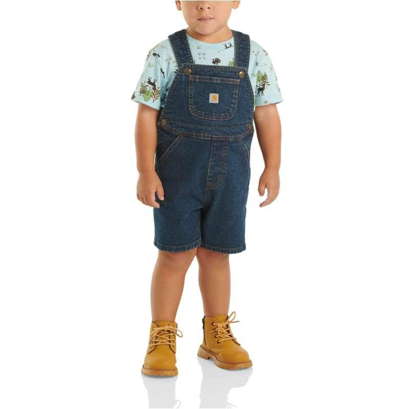 Carhartt  Canal Boys' Two-Piece Short-Sleeve Printed T-Shirt & Denim Shortall Set (Toddler)