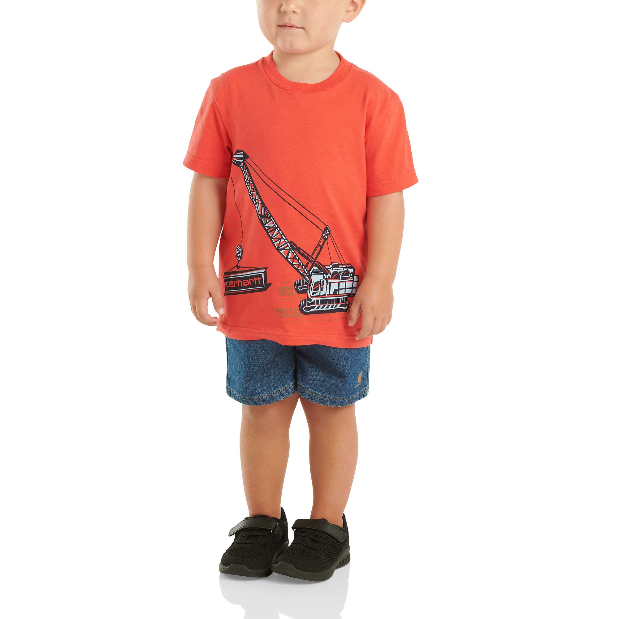 Carhartt Boys' Two-Piece Short-Sleeve T-Shirt & Stretch Denim Shorts Set (Toddler)