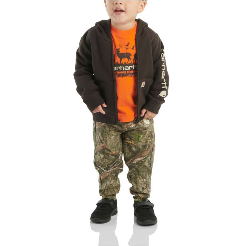 Carhartt  Mossy Oak Country DNA Boys' Long Sleeve T-Shirt, Fleece Jacket & Mossy Oak® Country DNA Camo Pant Set (Infant)