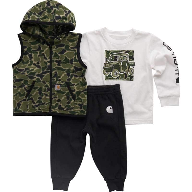 Boys' 2-Piece Long Sleeve Bodysuit & Stripe Overall Set (Baby)