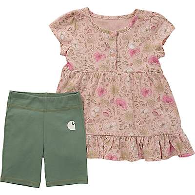 Carhartt Toddler girl Jade Girls' Floral Dress and Biker Short Set (Toddler)