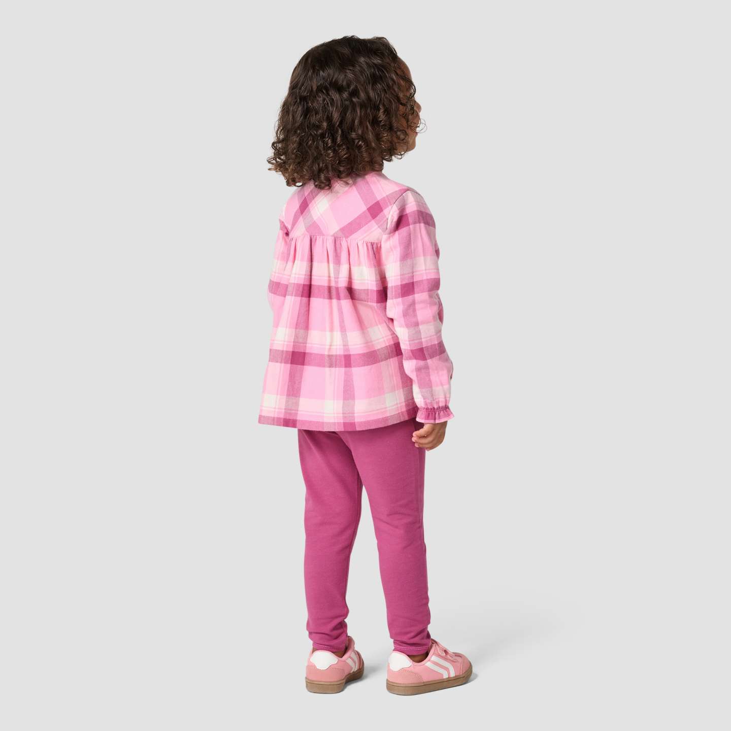 Комплект Carhartt 2-Piece Long Sleeve Plaid Top & Legging Set для девочек-малышей, цвет: Тёмный розовый — фото 3