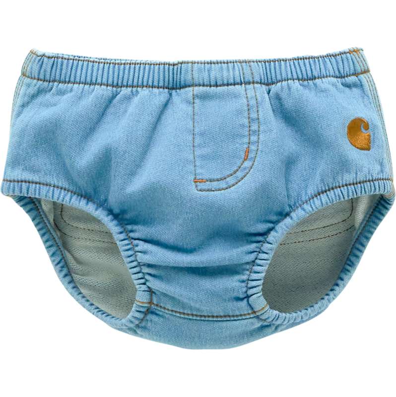 Carhartt  Light Classic Wash Boys'  Rugged Flex® Denim Diaper Cover (Infant)