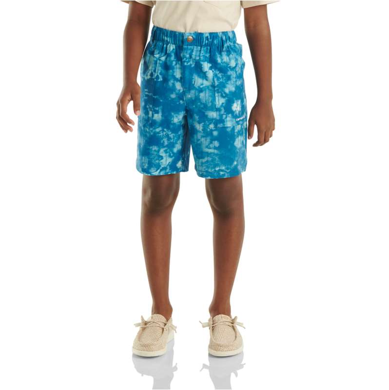 Carhartt  Deep Lagoon Boys' Elastic Waistband LWD Shorts (Child/Youth)