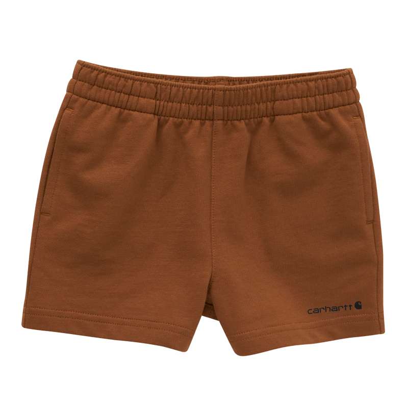 Carhartt  Carhartt Brown Boys' Elastic Waistband French Terry Work Shorts (Infant/Toddler)