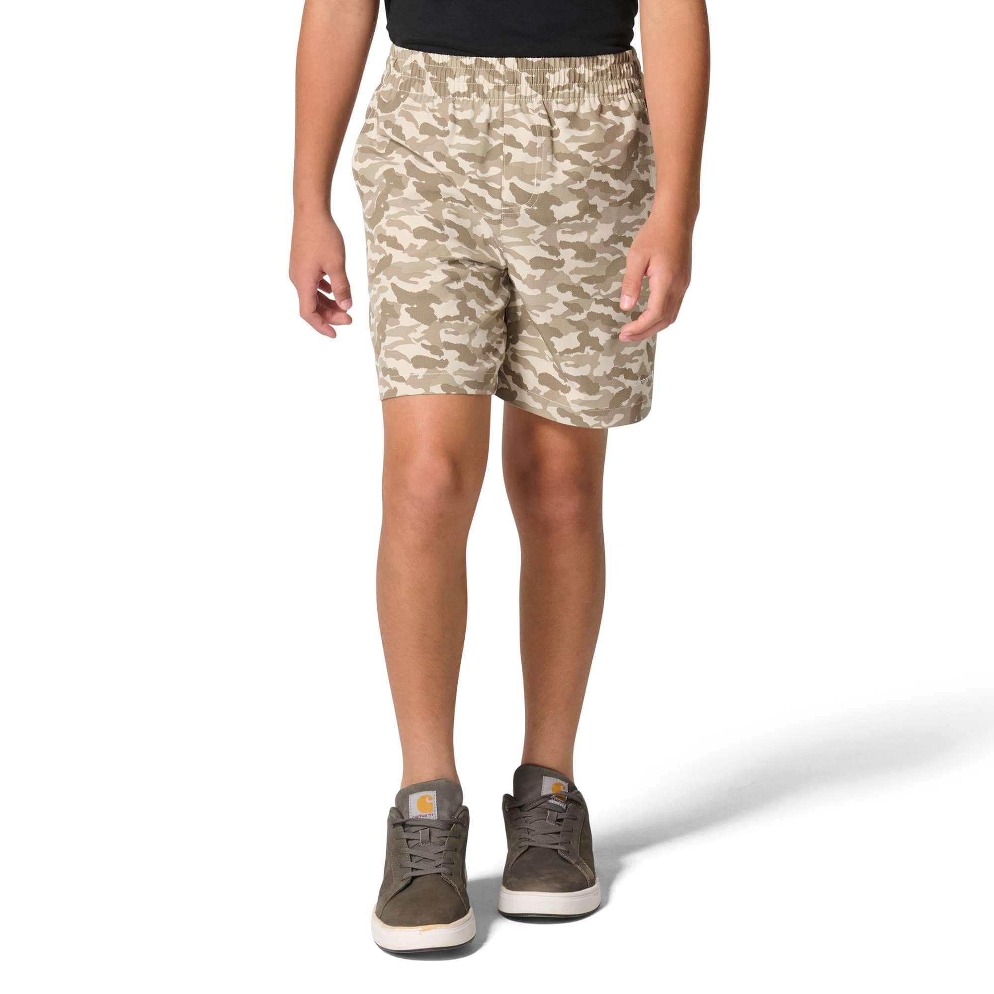Carhartt Boys' Elastic Waistband Rugged Flex™ Ripstop Camo Short (Child)
