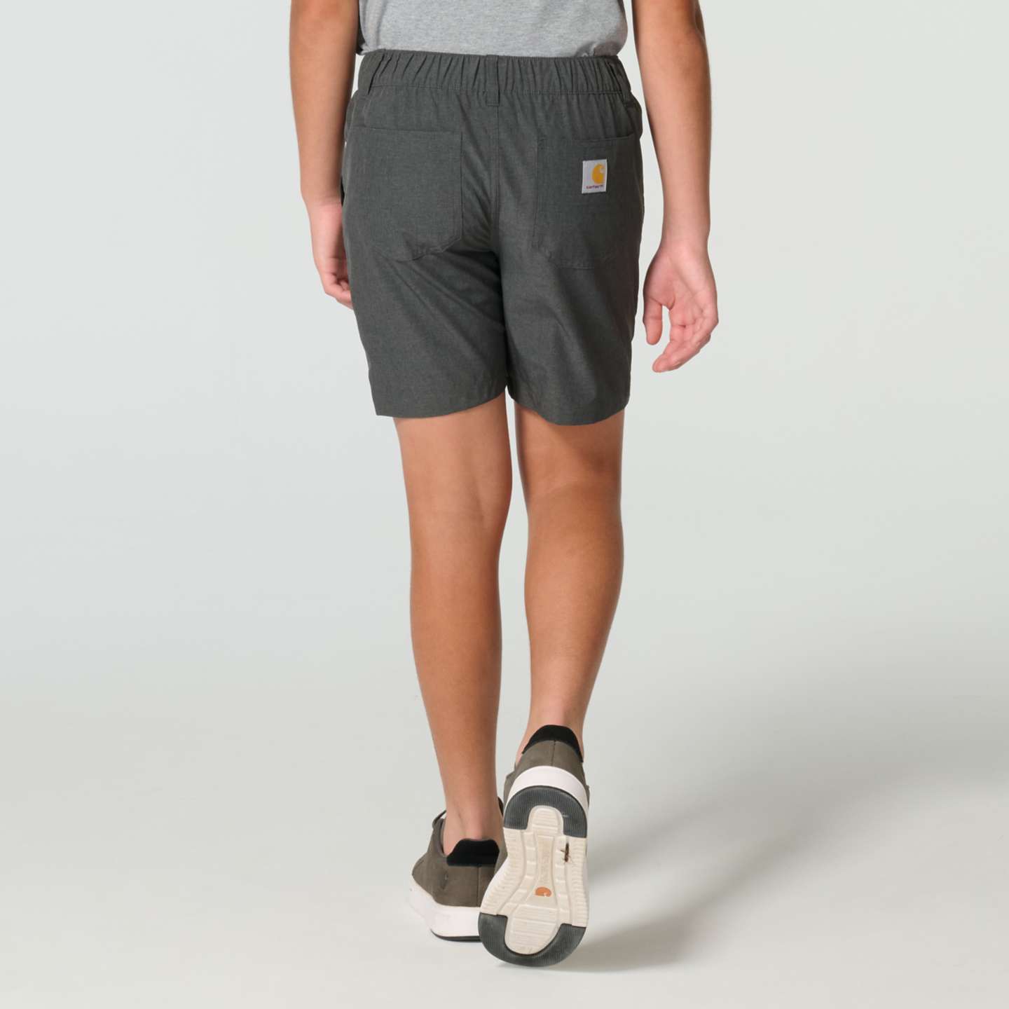 Шорты Carhartt Rugged Flex™ Heather Short (Child/Youth) для мальчиков, цвет: Карбоновый меланжевый — фото 2