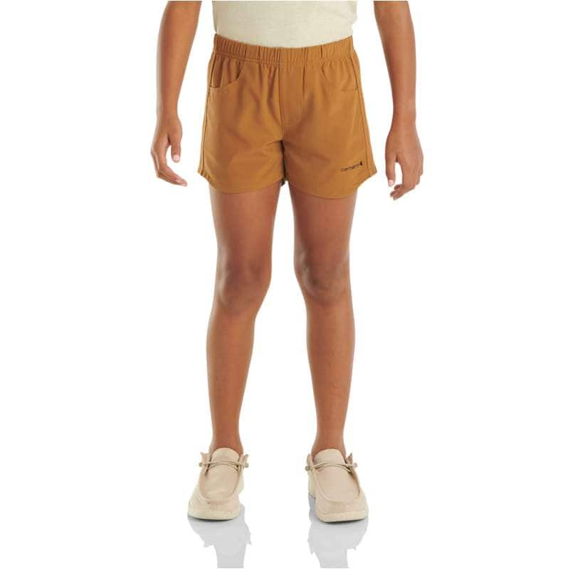 Carhartt  Carhartt Brown Girls' Rugged Flex® Ripstop Shorts (Child/Youth)