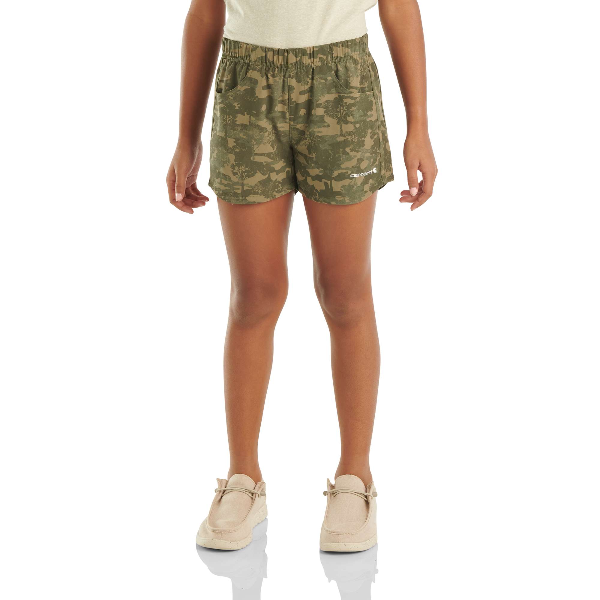 Carhartt Girls' Rugged Flex® Camo Ripstop Shorts (Child/Youth)