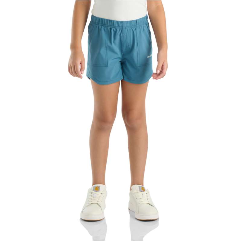 Carhartt  Summer Blue Girls' Rugged Flex® Lightweight Short (Child/Youth)