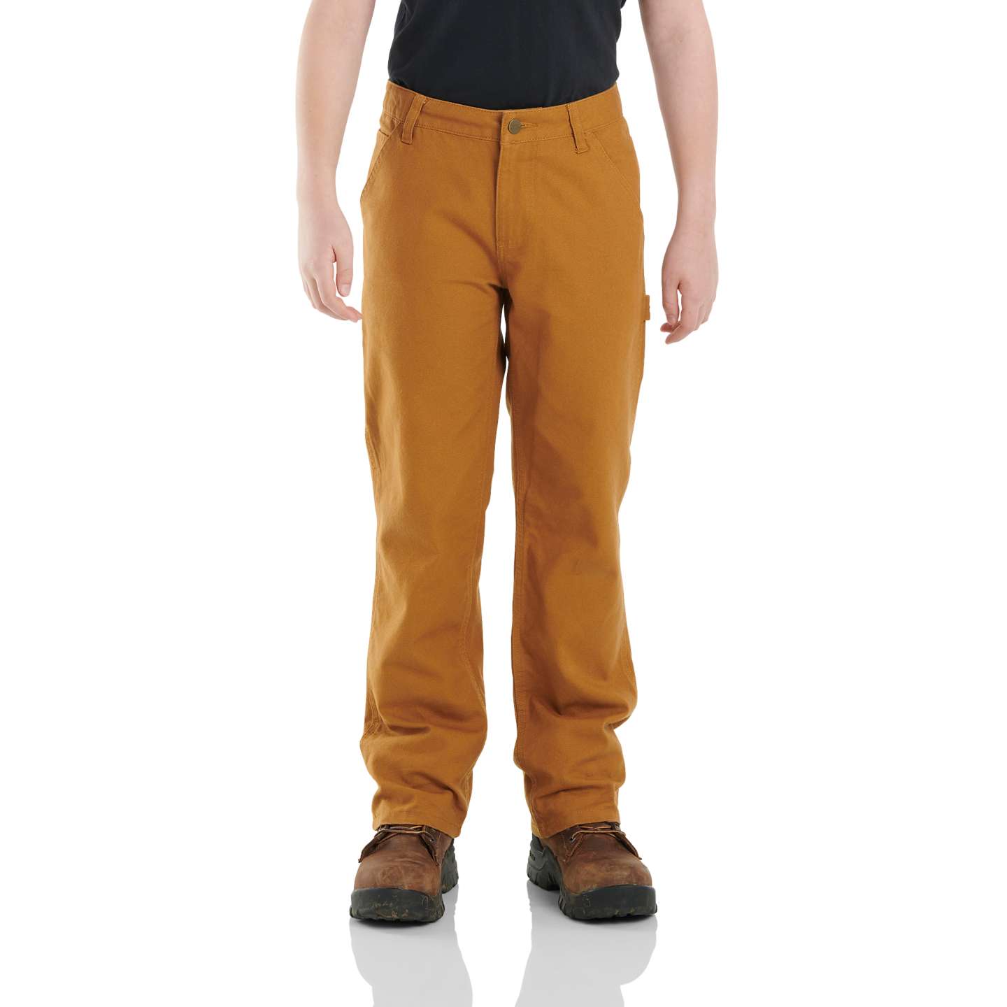 Брюки Carhartt Canvas Dungaree Sizes для мальчиков, цвет: Коричневый — фото 1