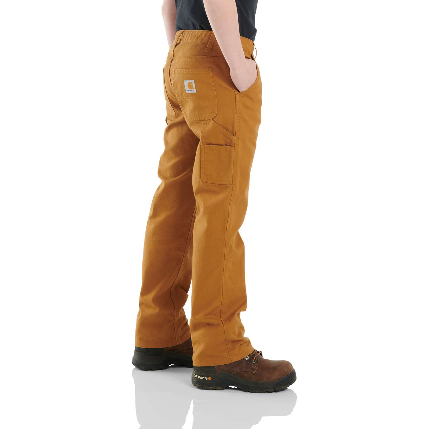 Брюки Carhartt Canvas Dungaree Sizes для мальчиков, цвет: Коричневый — фото 3