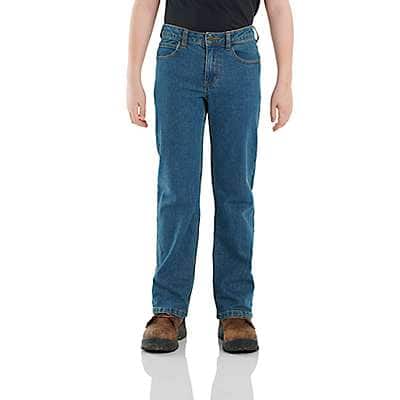 Carhartt Child boy,youth boy Denim Medium Wash Boys' Denim 5-Pocket Jean (Child/Youth)