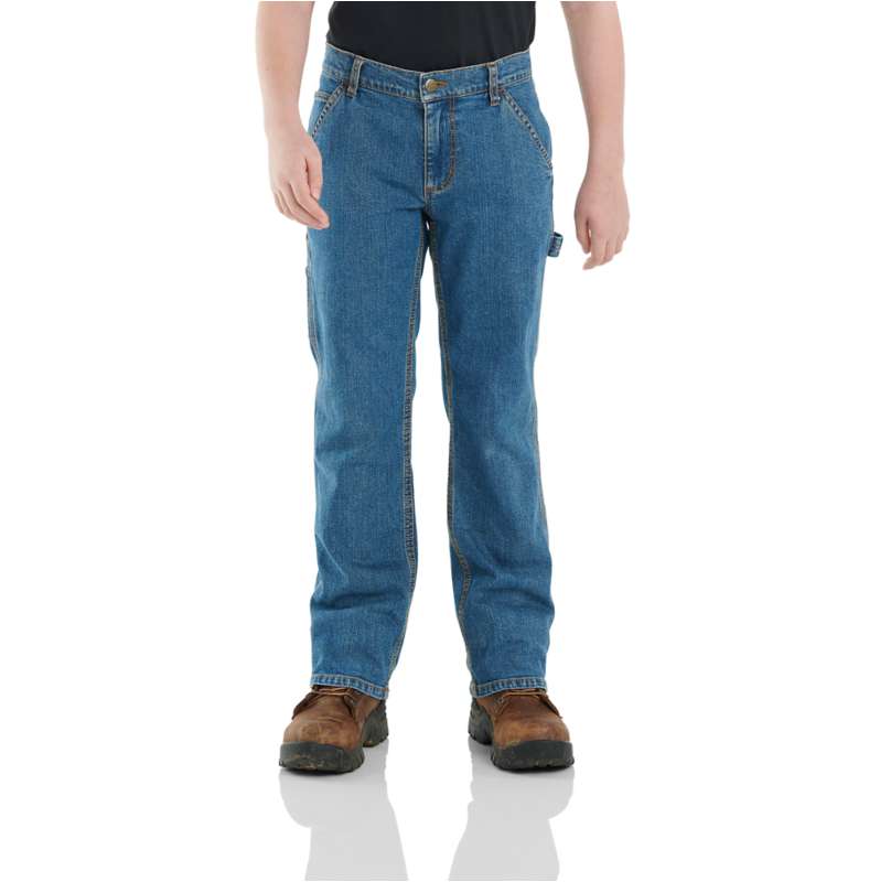 Carhartt Boys' Mid-Rise Lined Canvas Dungaree Pants with