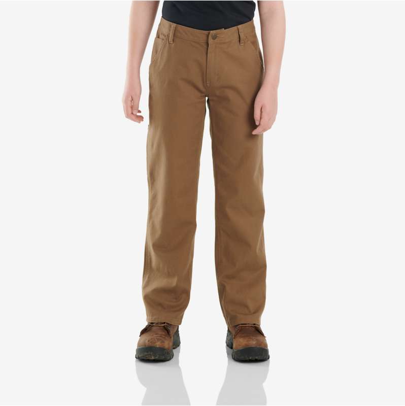 Carhartt  Canyon Brown Boys' Rugged Flex® Loose Fit Canvas Utility Boot-Cut Work Pant (Child/Youth)