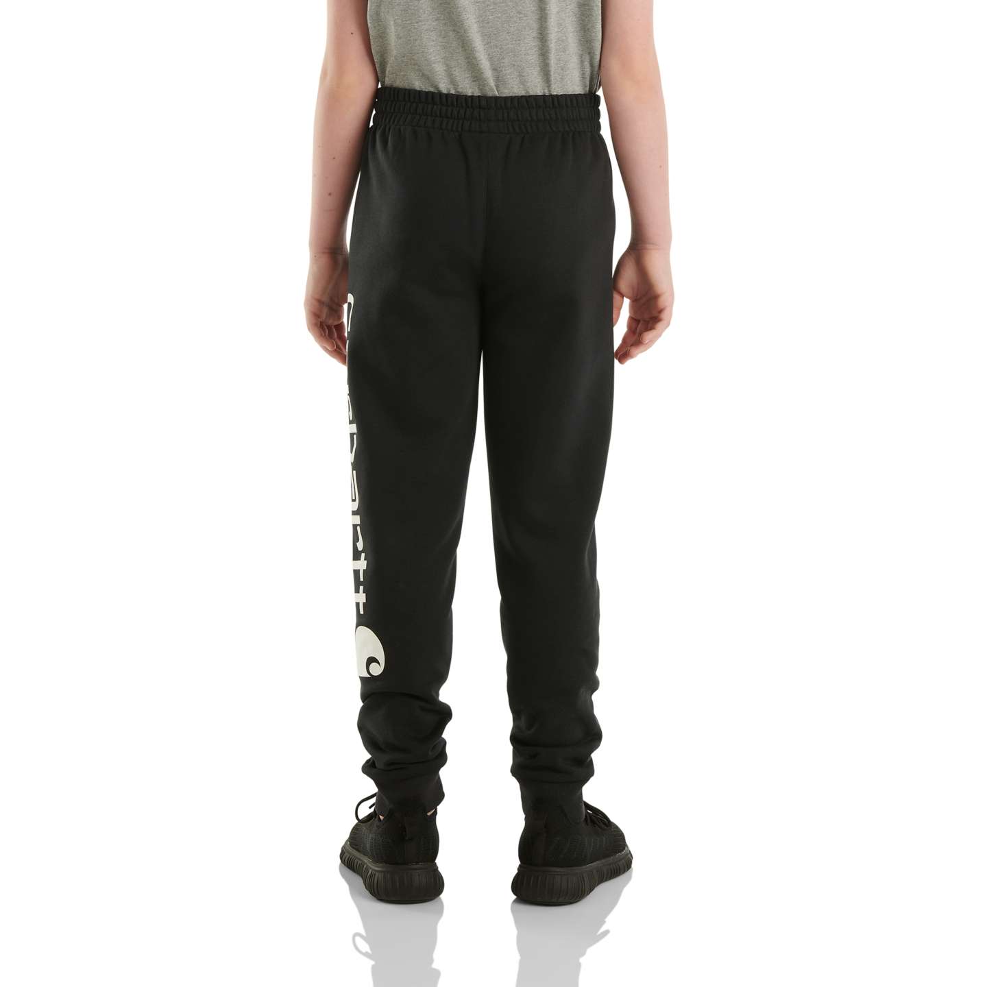 Брюки Carhartt Fleece Logo Sweatpants для мальчиков, цвет: Чёрный — фото 2