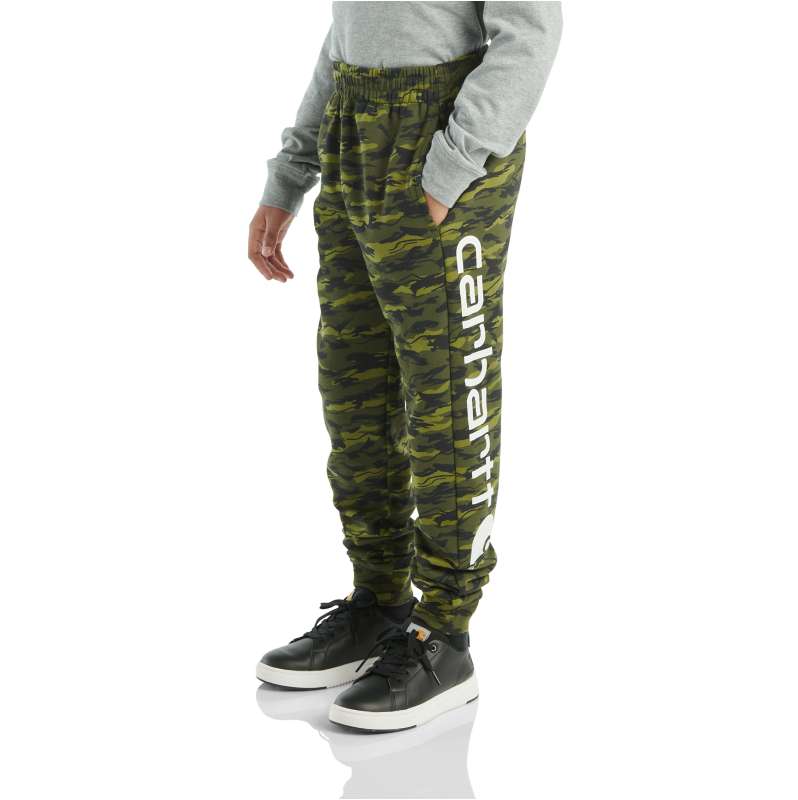 Carhartt  Green Camo Boys' Fleece Camo Logo Sweatpants (Youth)