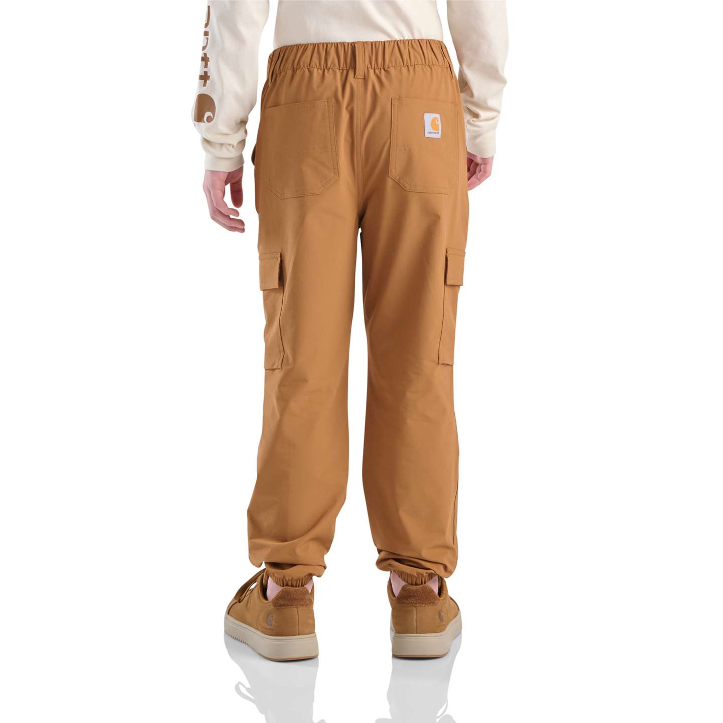 Брюки Carhartt Adjustable Waist Loose Fit Rugged Flex® Cargo Jogger (Child/Youth) для мальчиков, цвет: Коричневый — фото 2