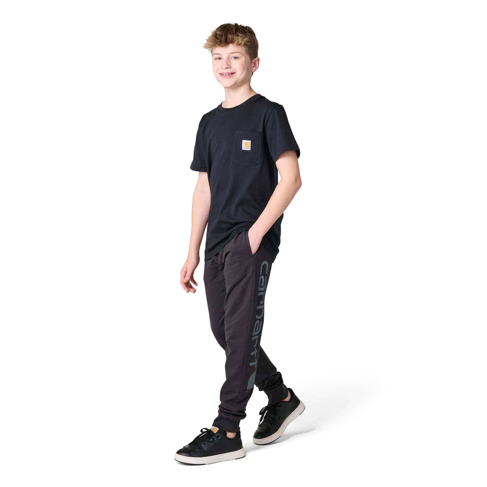 Carhartt Boys' Elastic Waistband French Terry Garment Dyed Sweatpant (Youth)