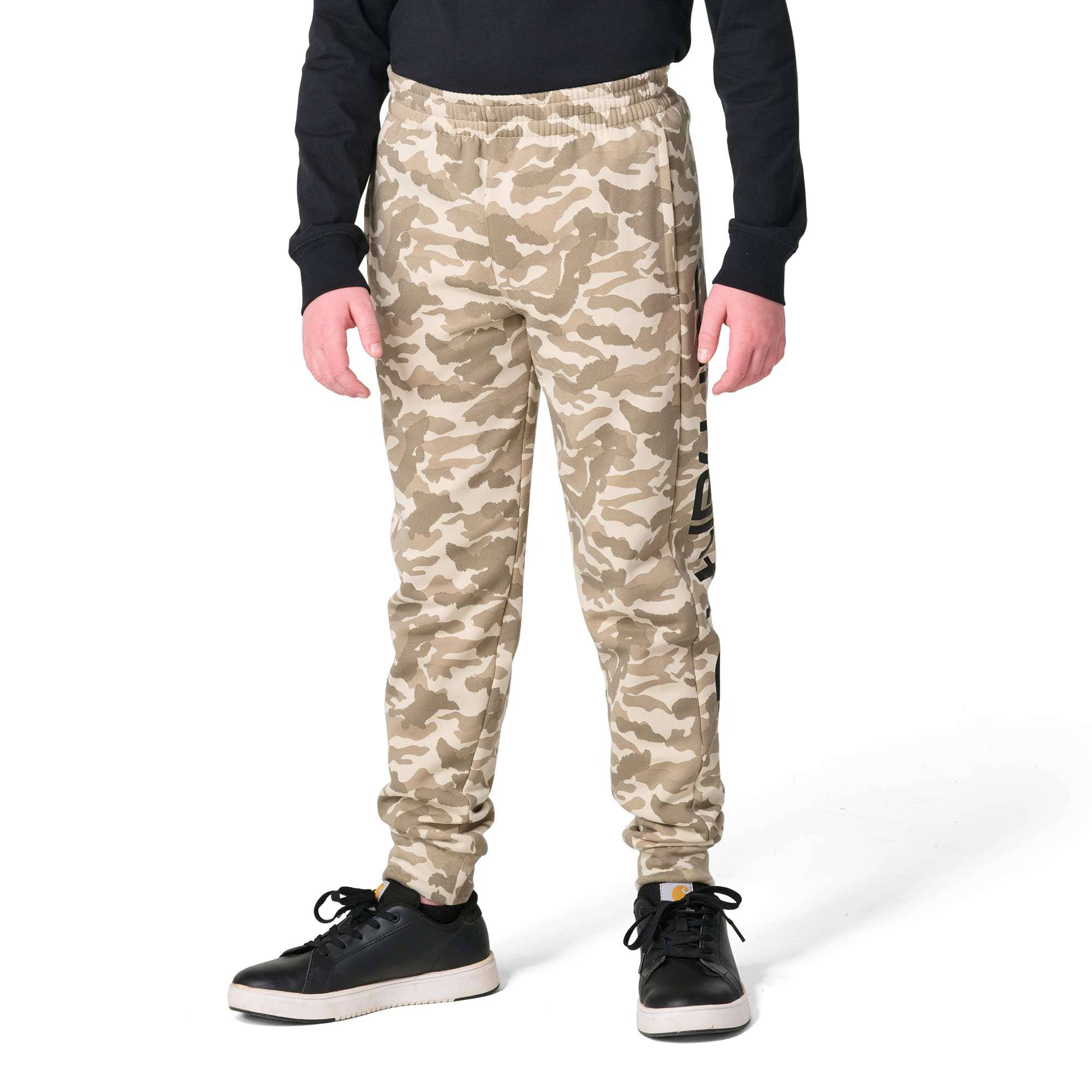 Carhartt Boys' Elastic Waistband Fleece Camo Printed Sweatpant (Youth)