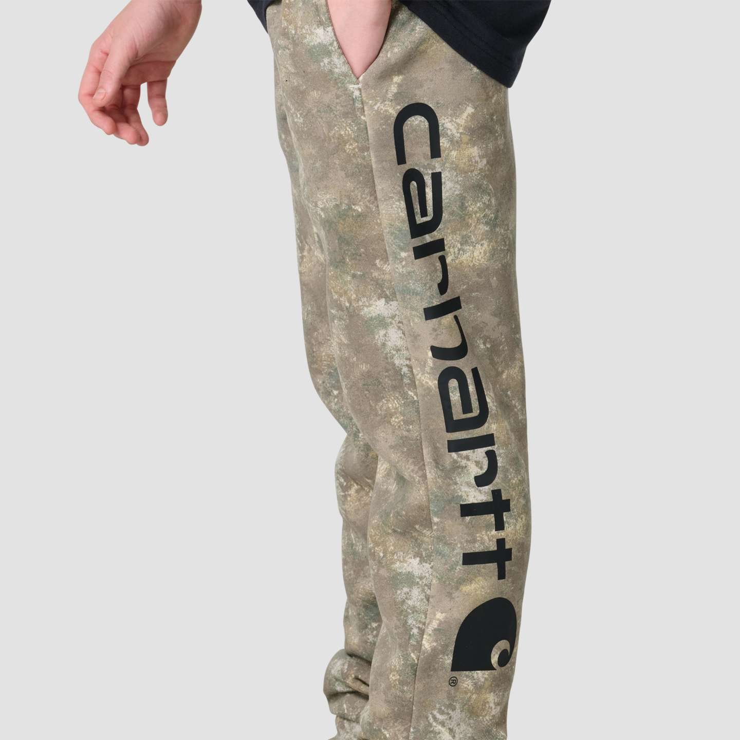 Брюки Carhartt Fleece Faded Camo Sweatpant для мальчиков, цвет: Камуфляжный — фото 5