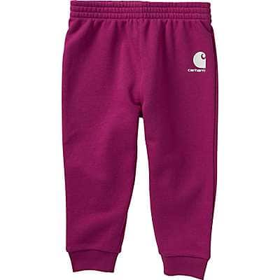 Carhartt Toddler girl,infant girl Raspberry Girls' Elastic Waist Fleece Logo Sweatpants