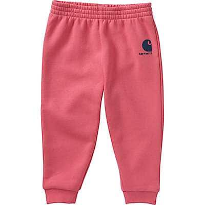 Carhartt Toddler girl,infant girl Pink Lemonade Girls' Elastic Waist Fleece Logo Sweatpants
