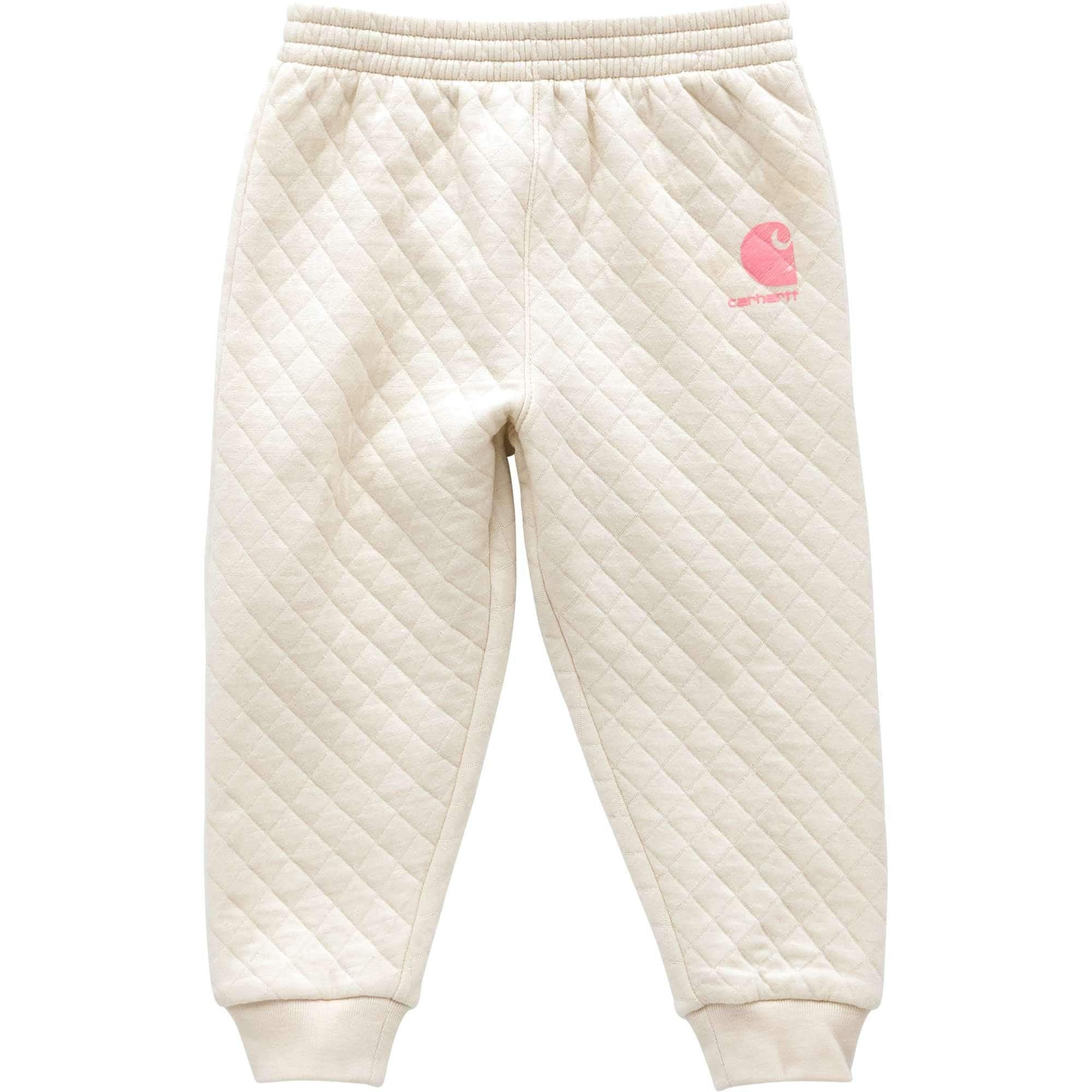 Additional thumbnail 1 of Girls' Quilted Jersey Logo Elastic Sweatpants (Infant/Toddler)