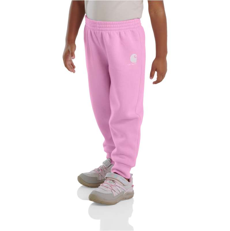 Carhartt  Dusty Pink Girls' Elastic Waistband Logo Sweatpants (Baby/Toddler)