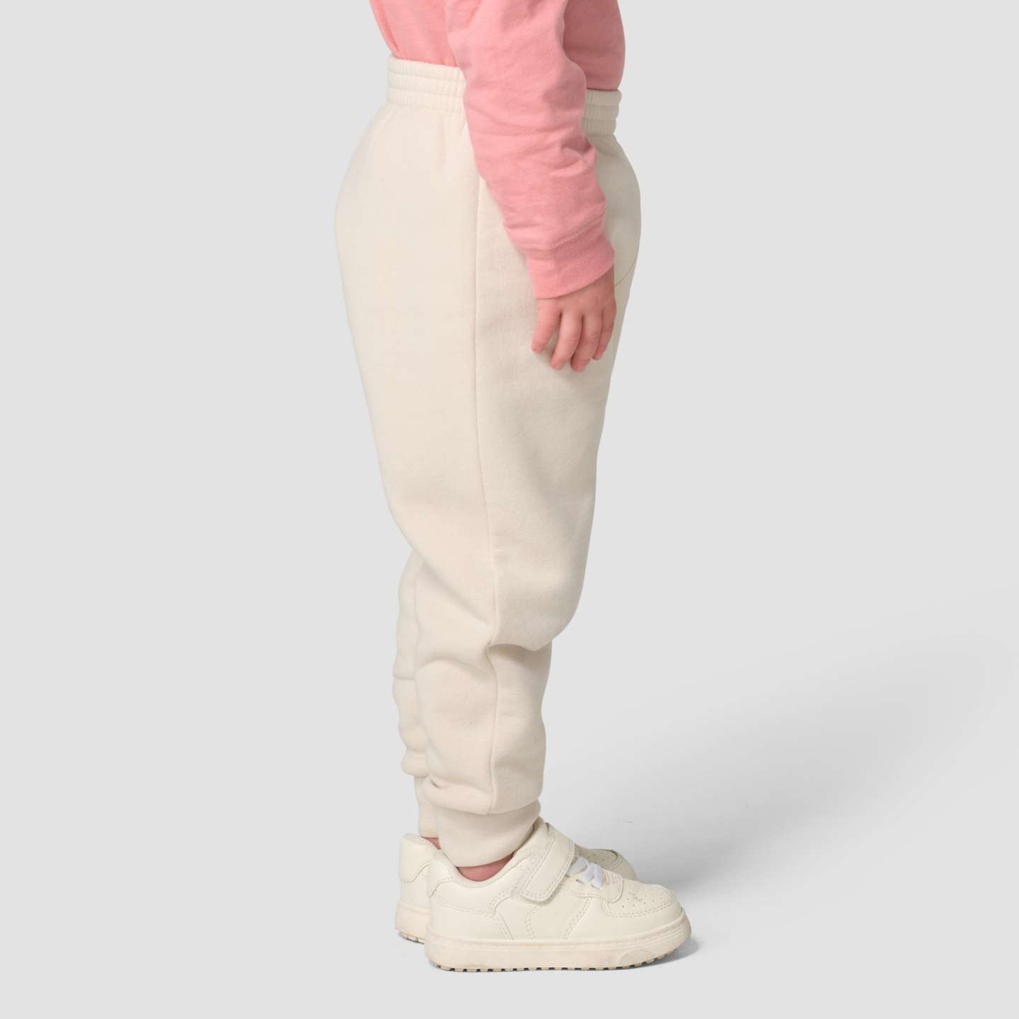 Брюки Carhartt Elastic Waistband Logo Sweatpant для девочек-малышей, цвет: Меловой — фото 4